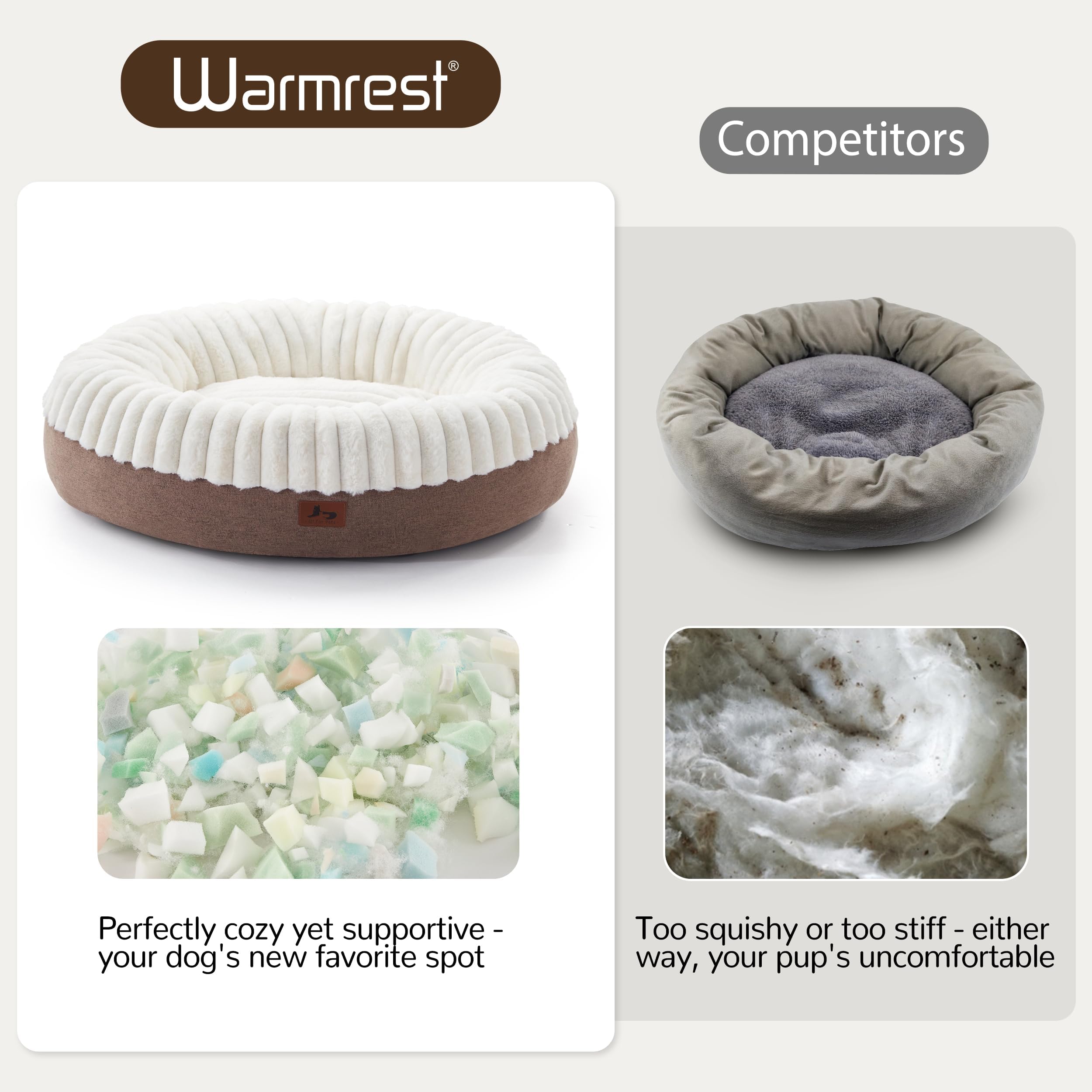 Warmrest Donut Bed machine-washable full-bed for easy cleaning