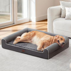 Warmrest large dog bed foam closeup shows high-density support for joints.