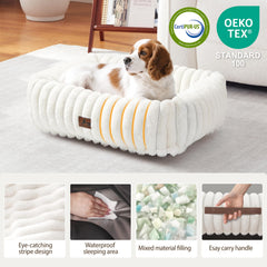 Warmrest washable dog bed non-slip bottom demonstrates stable placement on slick floors