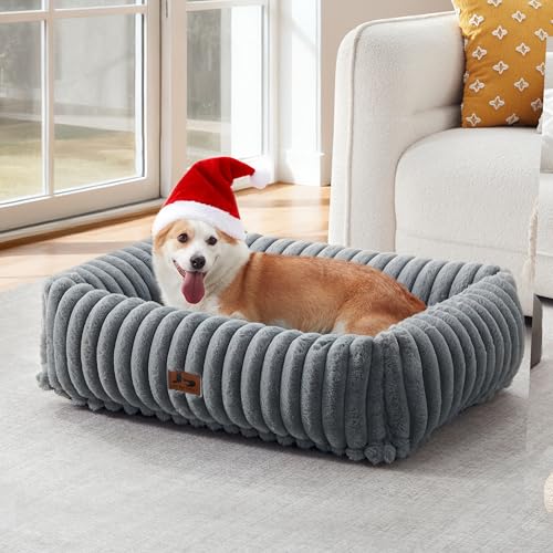 Warmrest washable dog bed rectangle cover removable shows easy cleaning in busy homes.