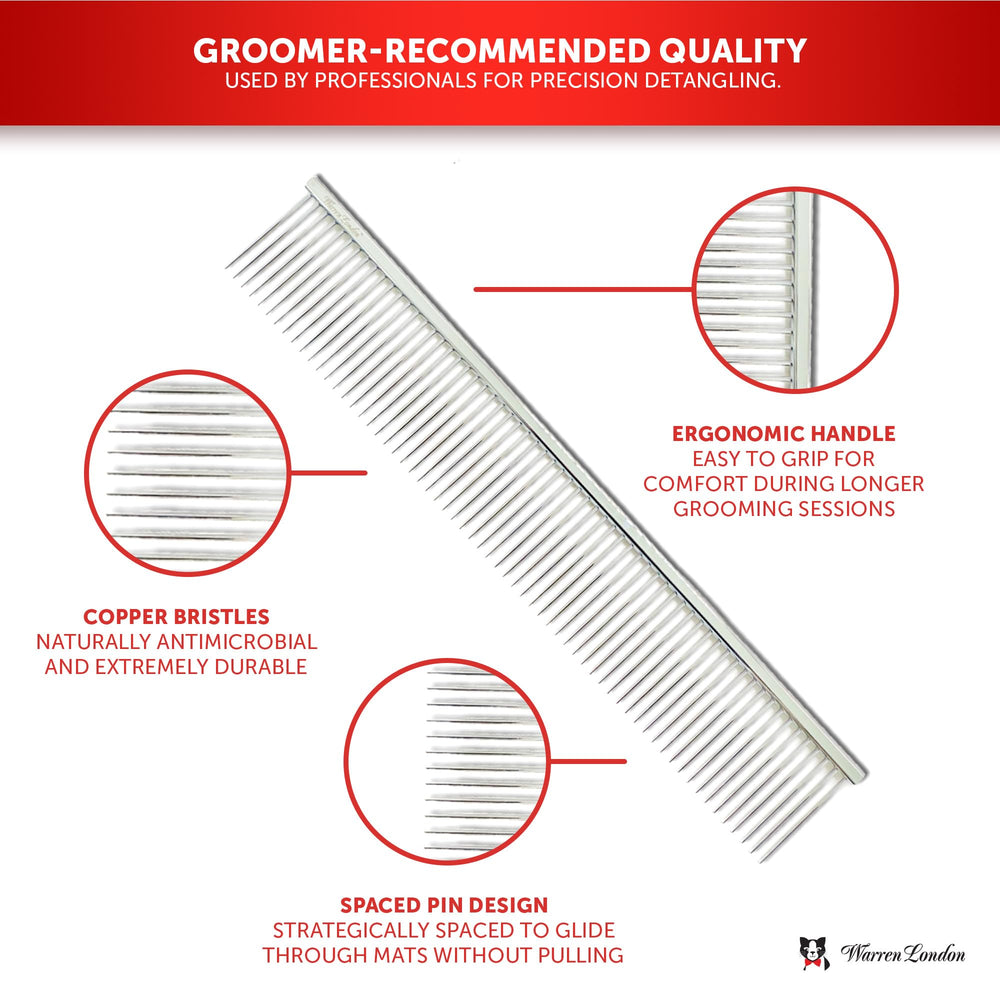 Warren London Cat DeMatter Pro Max 9-inch wide design enables faster grooming.