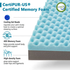 Wataniya Pet cooling gel memory foam layer helps regulate temperature for comfortable sleep