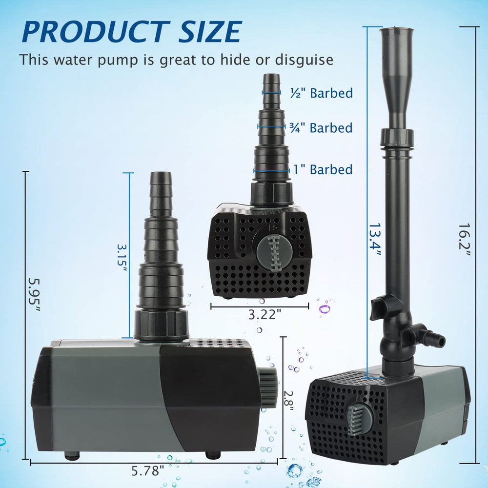 WaterRebirth HSUP2100F rotatable front intake hoses enable versatile low suction operation.