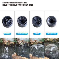 WaterRebirth HSUP2100F installation setup demonstrates quick fountain setup for ponds.