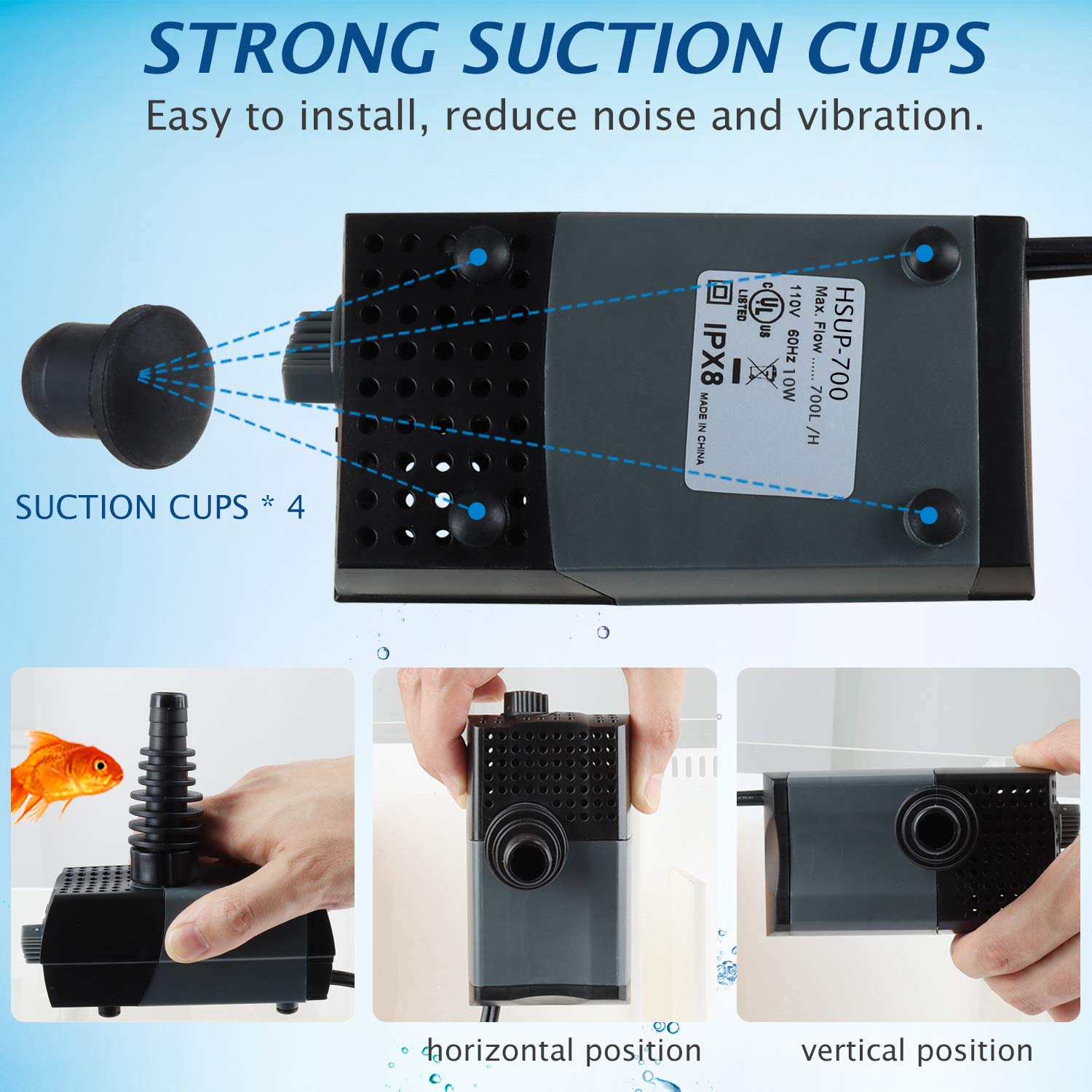 WaterRebirth HSUP700F adjustable flow knob enables precise spray control.