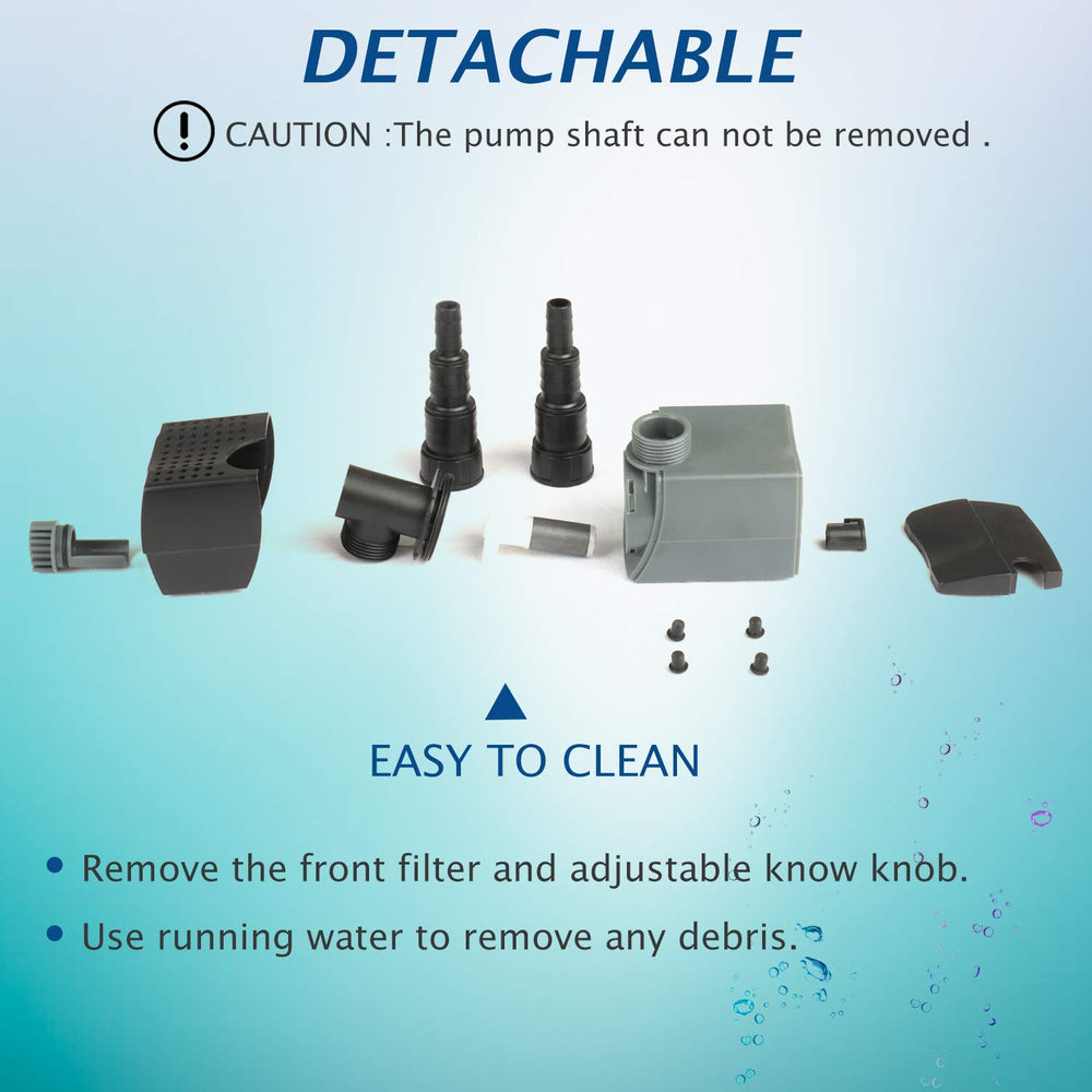 WaterRebirth HSUP700F fountain jet size control creates custom water displays.