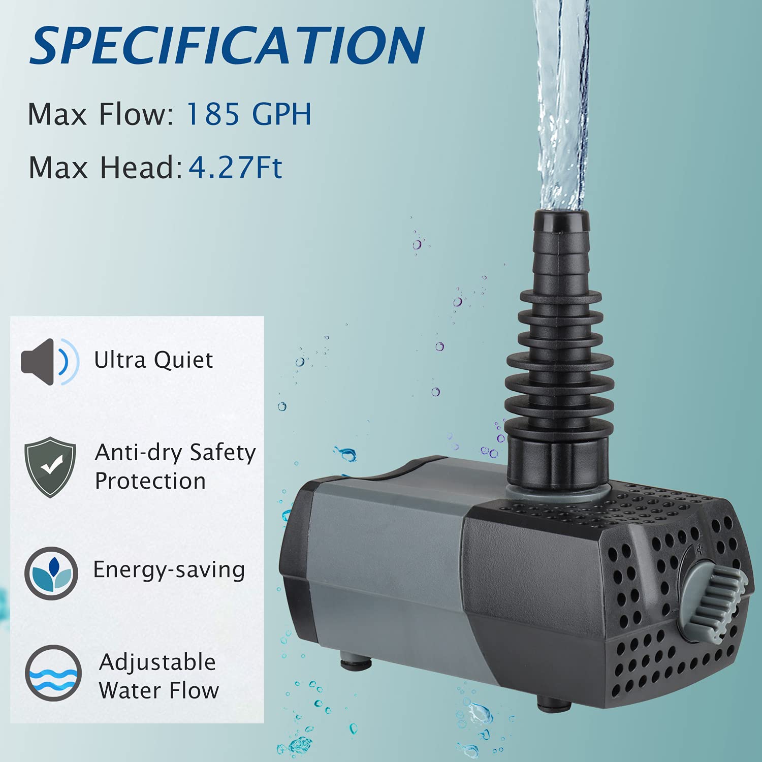 WaterRebirth HSUP700F top view illustrates small footprint for versatile mounting.