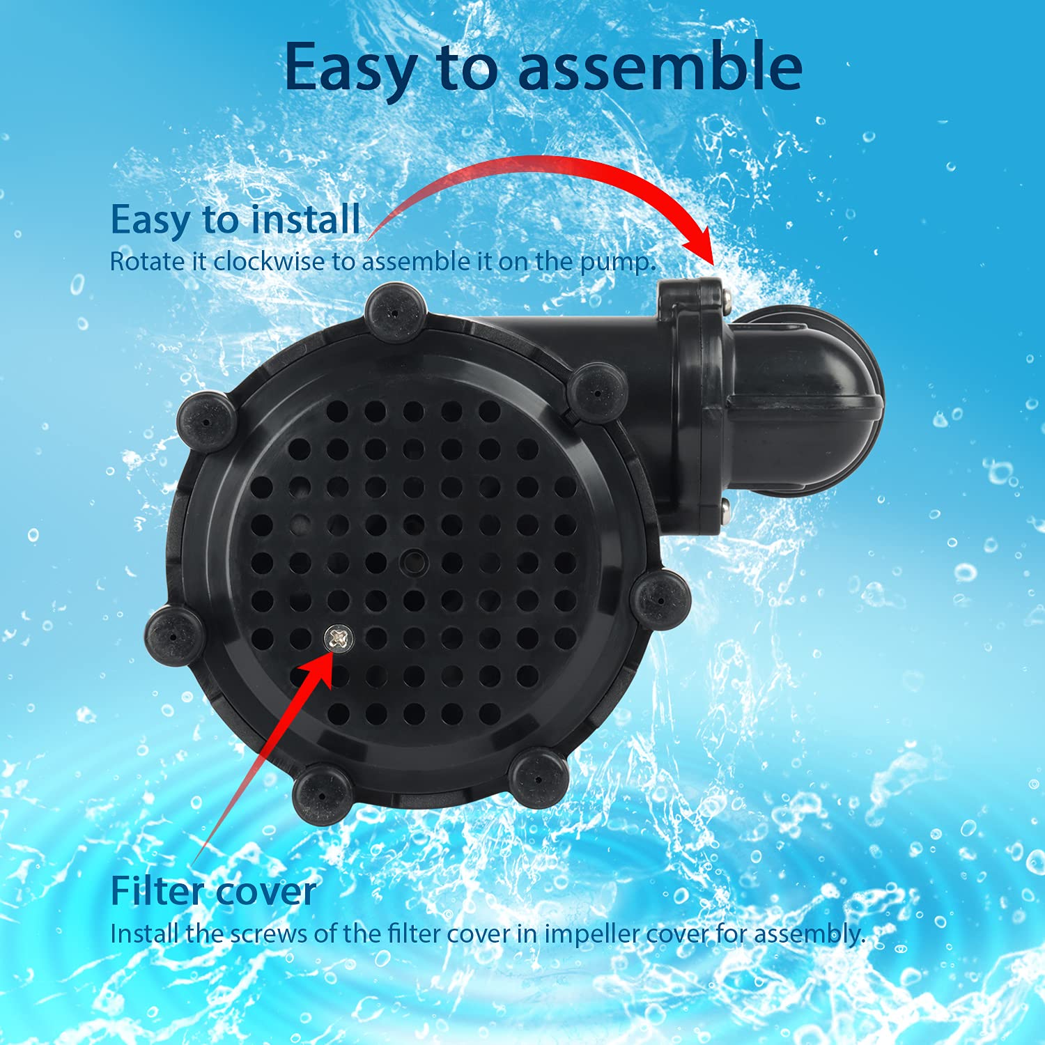 WaterRebirth PB2000 amphibious function supports submersible and surface pumping setups.
