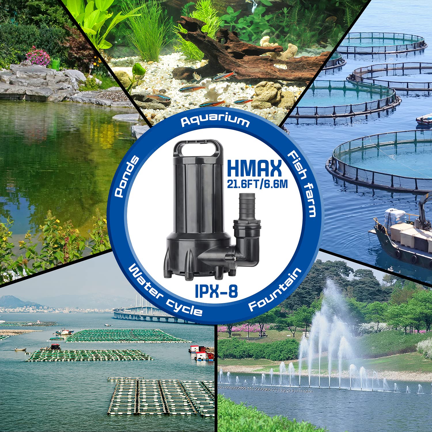 WaterRebirth PB2000 heat sensor detail highlights built in safety for overheating protection.