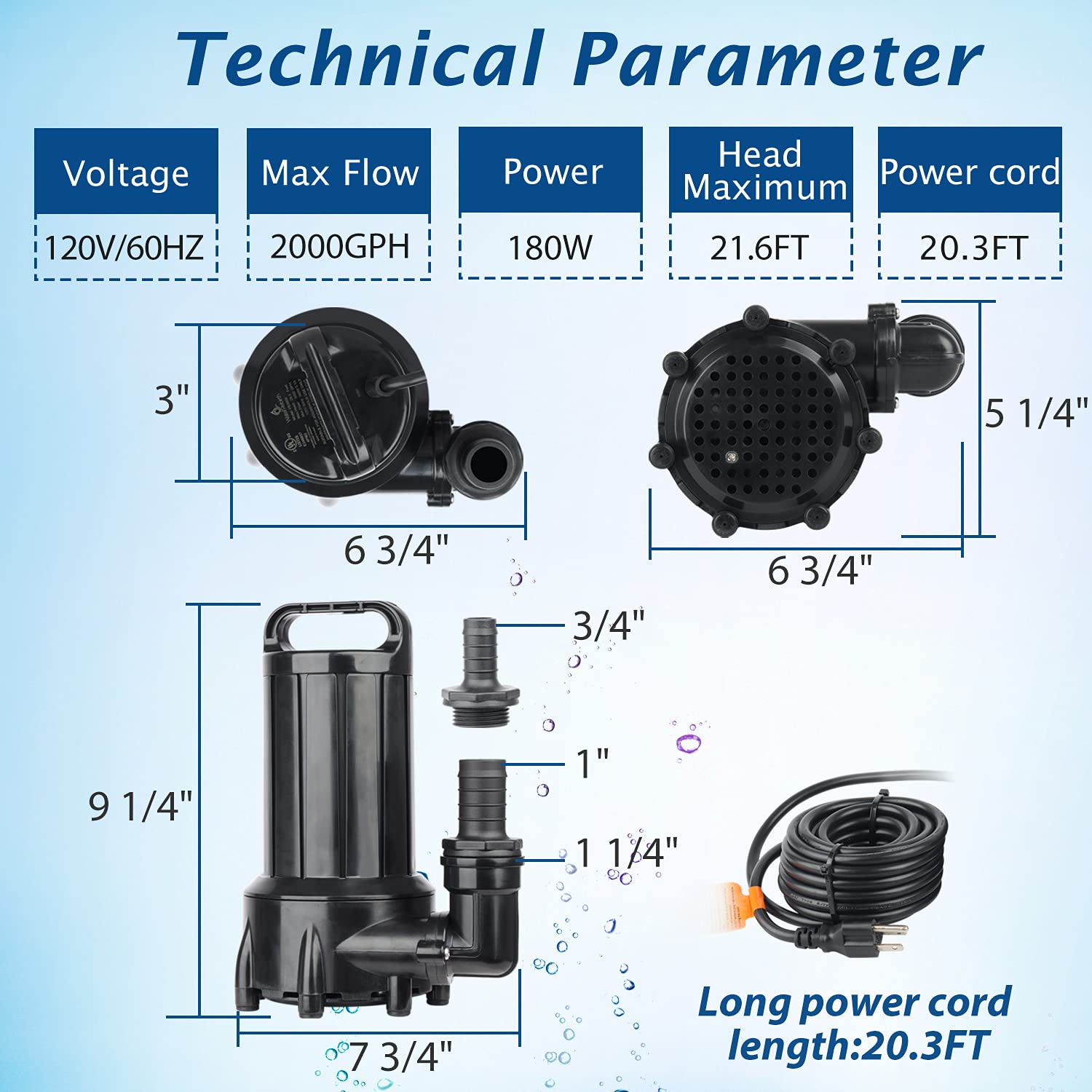 WaterRebirth PB2000 in action demonstrates strong 2000 GPH flow for pond and irrigation.
