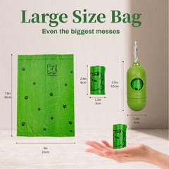 Watreeco large 13x9 bags ideal for dogs and cats.