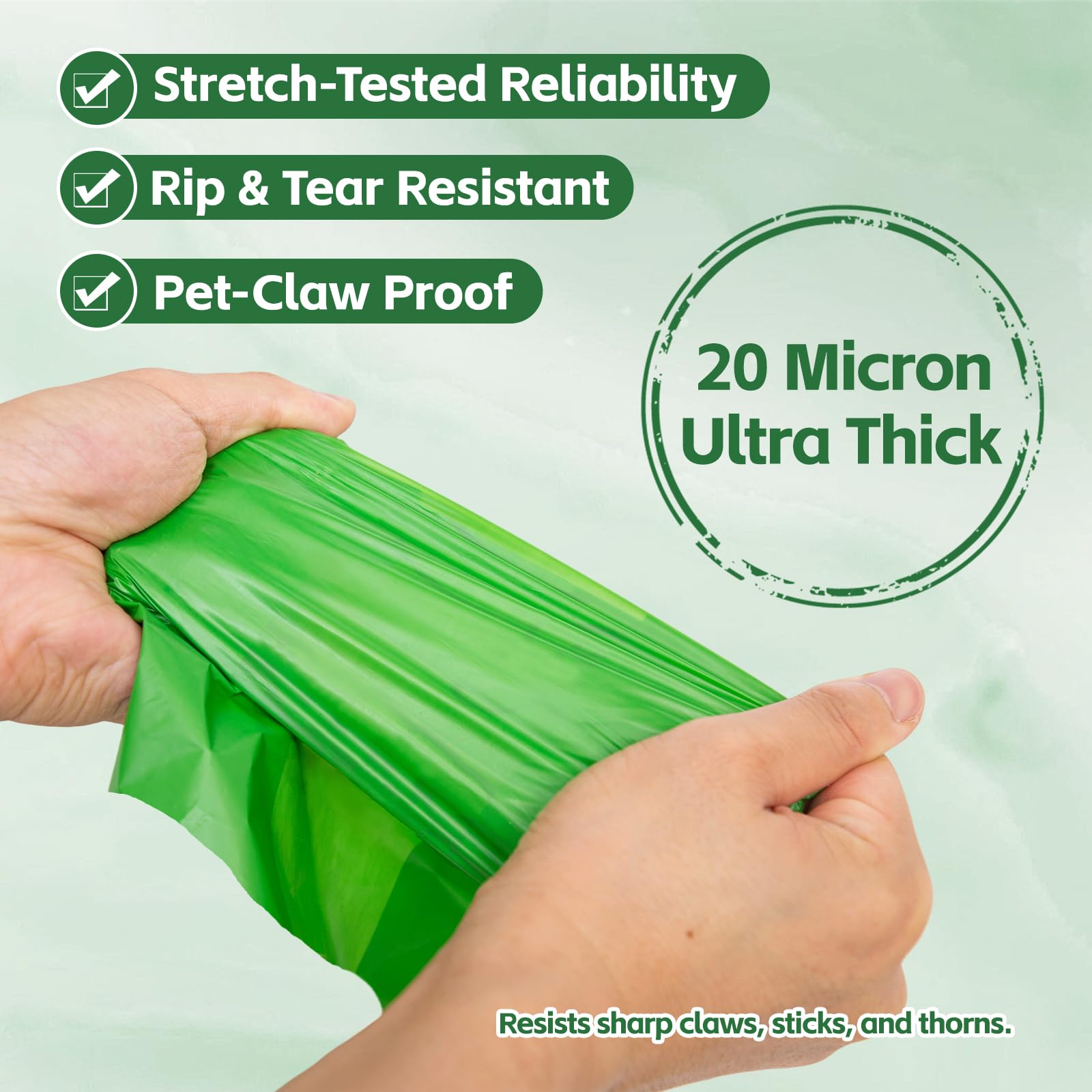 Watreeco tear-resistant 9x13 inch bags stay sturdy during busy dog outings.