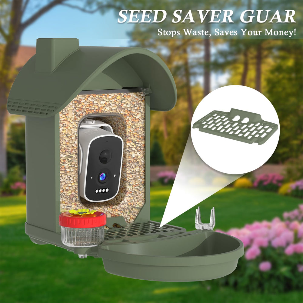WAVEEME bird feeder 160-degree lens captures flock movements with expansive views.