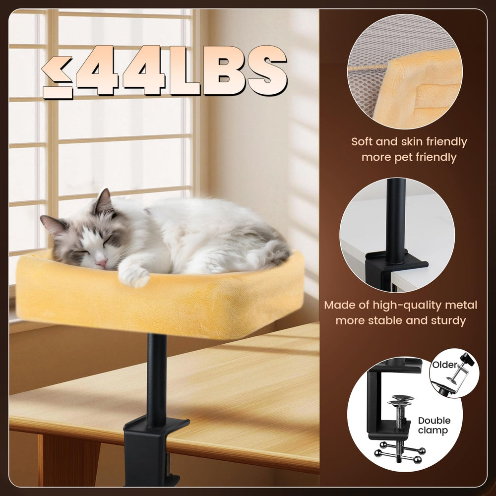 Wavetoka Cat Desk Bed soft winter side for warm cat comfort