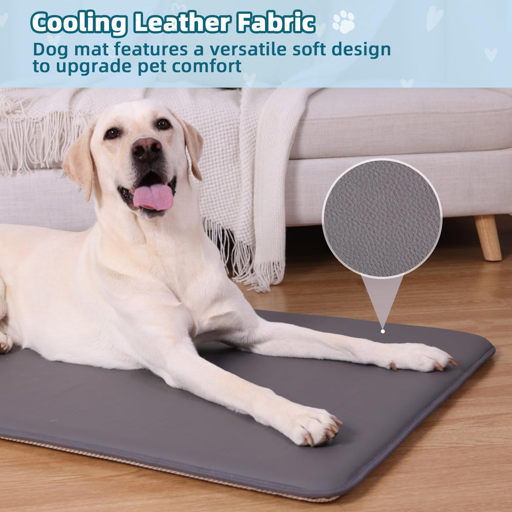 WAYIMPRESS dog crate pad outdoors provides a clean resting spot on grass or patio.