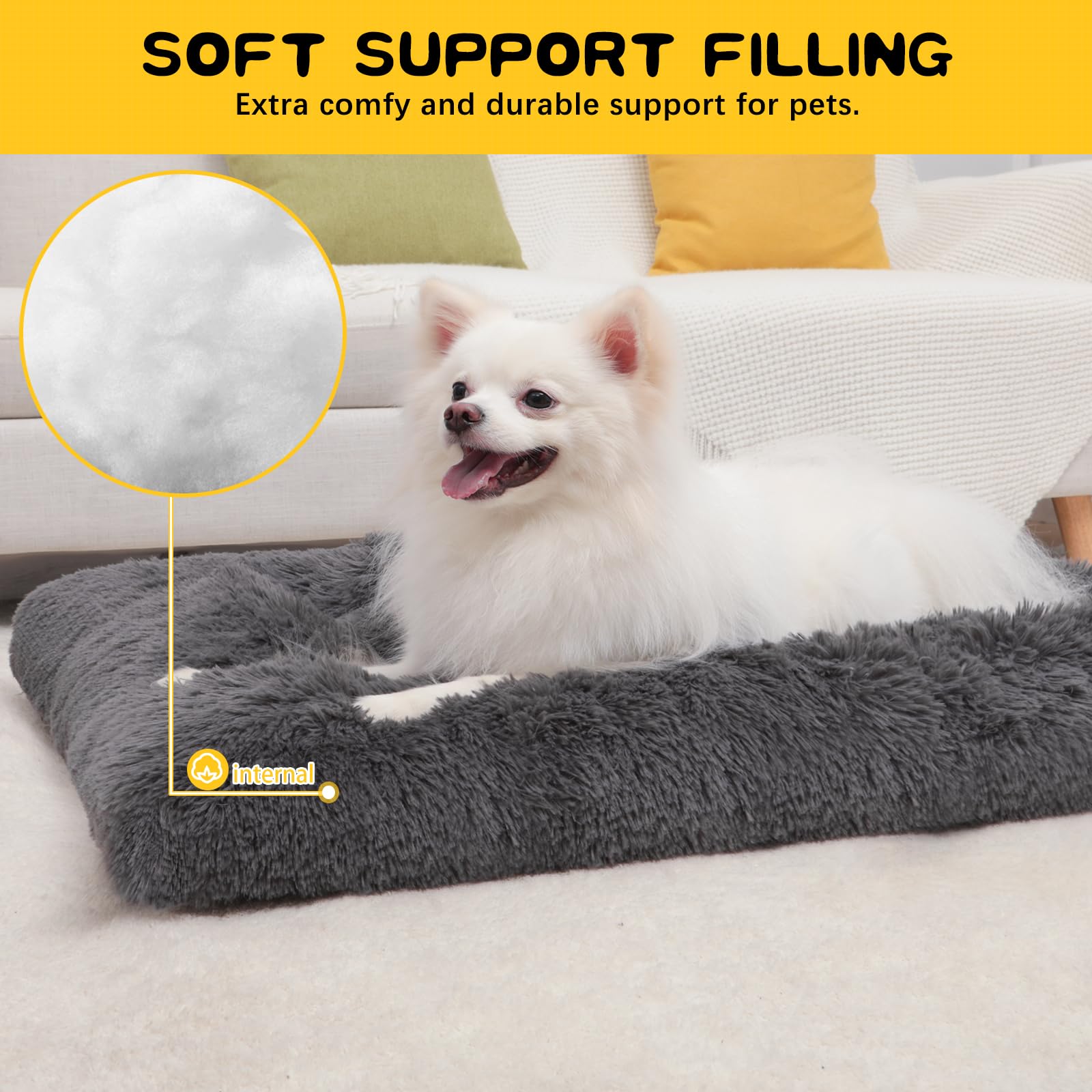WayImpress crate pad soft and warm surface suited for small dogs at home