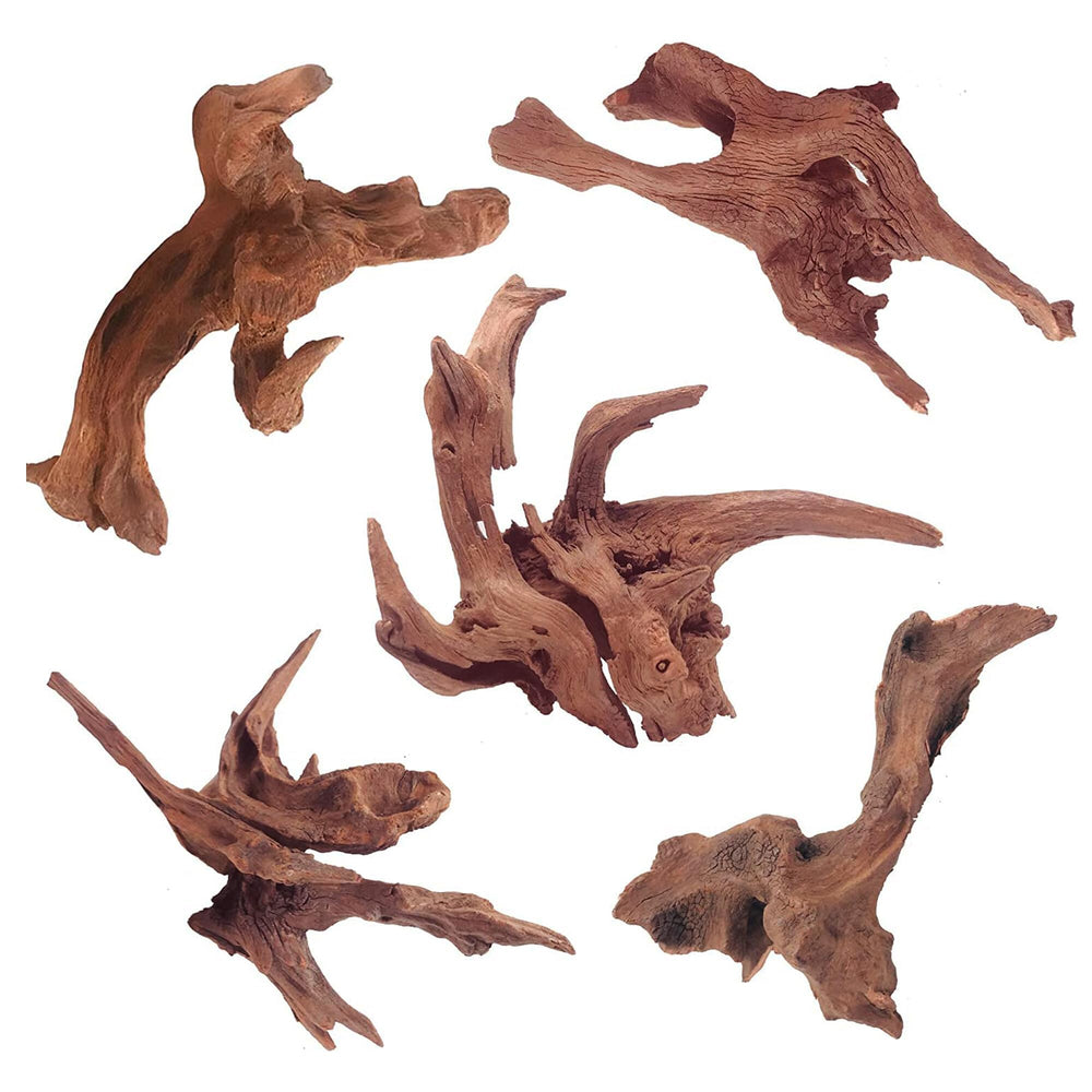 WDEFUN driftwood aquarium decor pieces showcase natural textures to enhance the natural tank habitat.