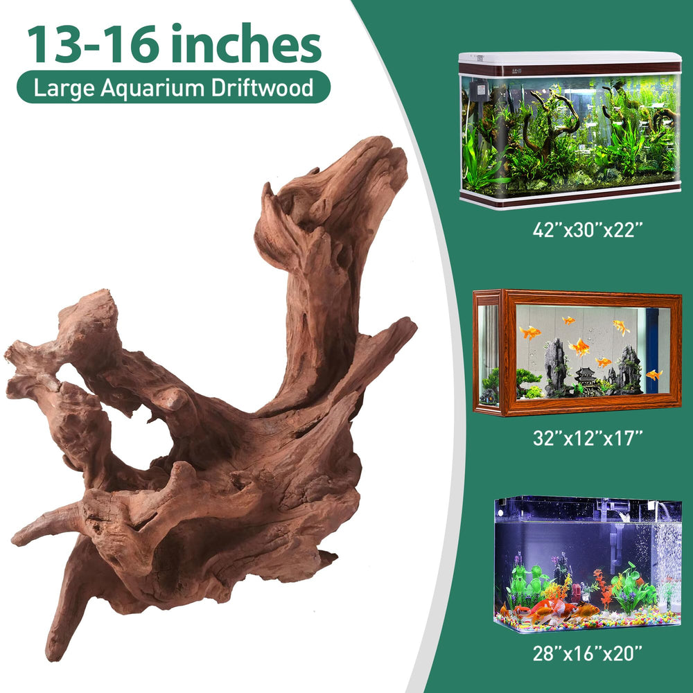 WDEFUN driftwood aquarium texture closeup showcases rugged surface for natural terrarium look.
