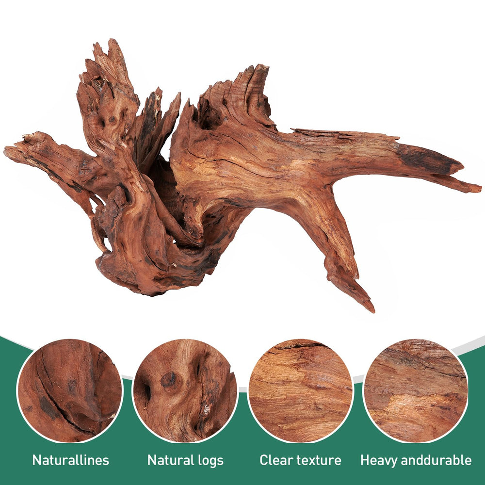 WDEFUN large driftwood pair ideal for bearded dragon enclosures and natural basking décor.