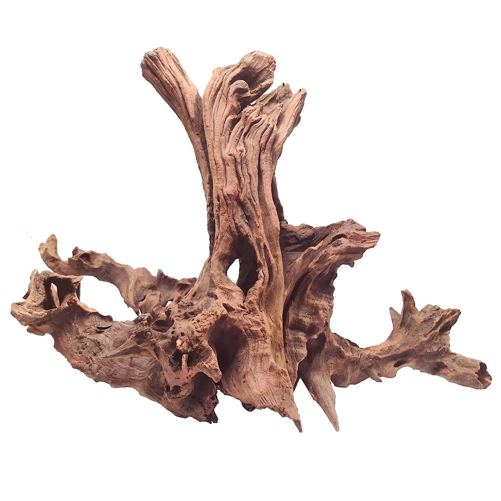 WDEFUN natural driftwood 13-17 inch aquarium decor enhances underwater landscape.