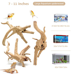 WDEFUN Spiderwood 8-inch branch adds texture and climbing surfaces for aquatic pets