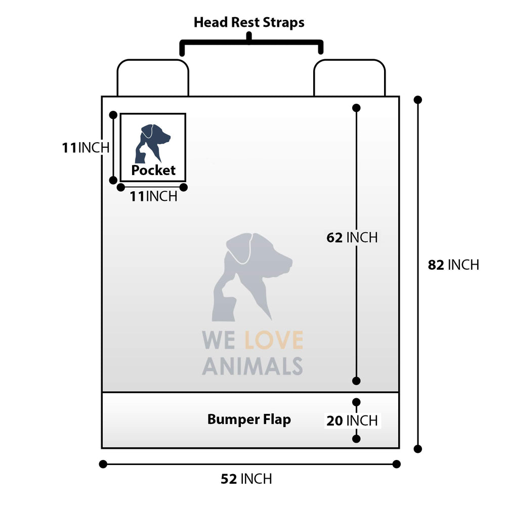 WE LOVE ANIMALS 600D Oxford fabric delivers durable vehicle protection