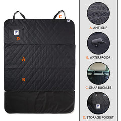 WE LOVE ANIMALS cargo liner features side flaps and bumper protector