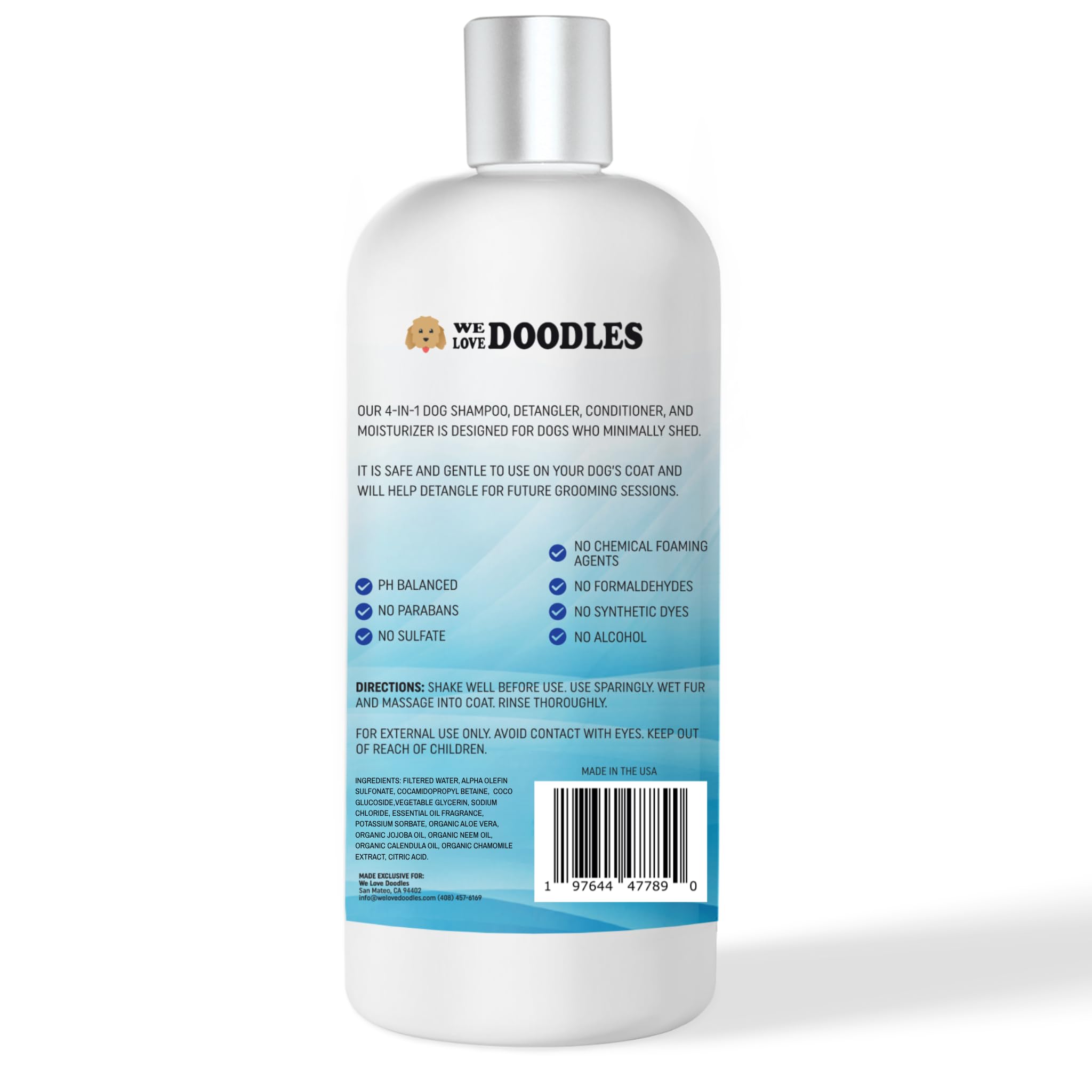 We Love Doodles aroma Lavanda Brisa Oceánica para una experiencia de baño agradable.