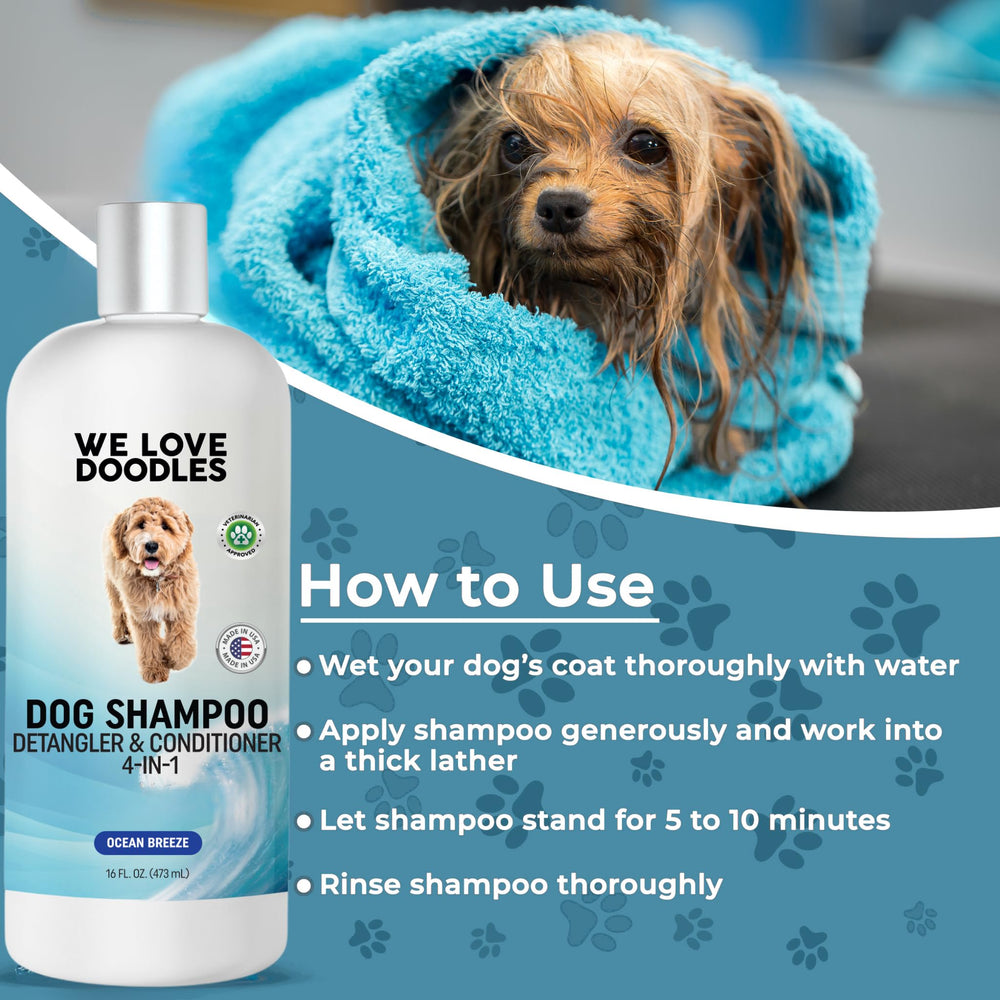 We Love Doodles champú hecho en EE. UU., seguridad y calidad para tu mascota.
