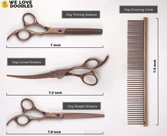 We Love Doodles thinning scissor for blending and reducing bulk gracefully.
