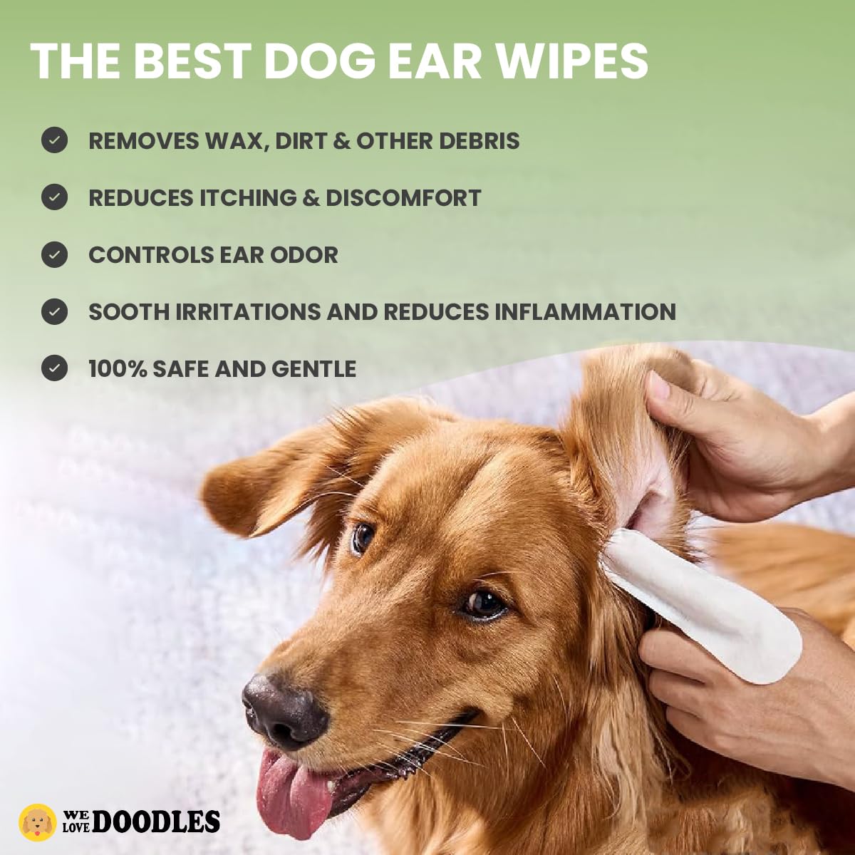 We Love Doodles dog grooming wipes for easy routine cleaning