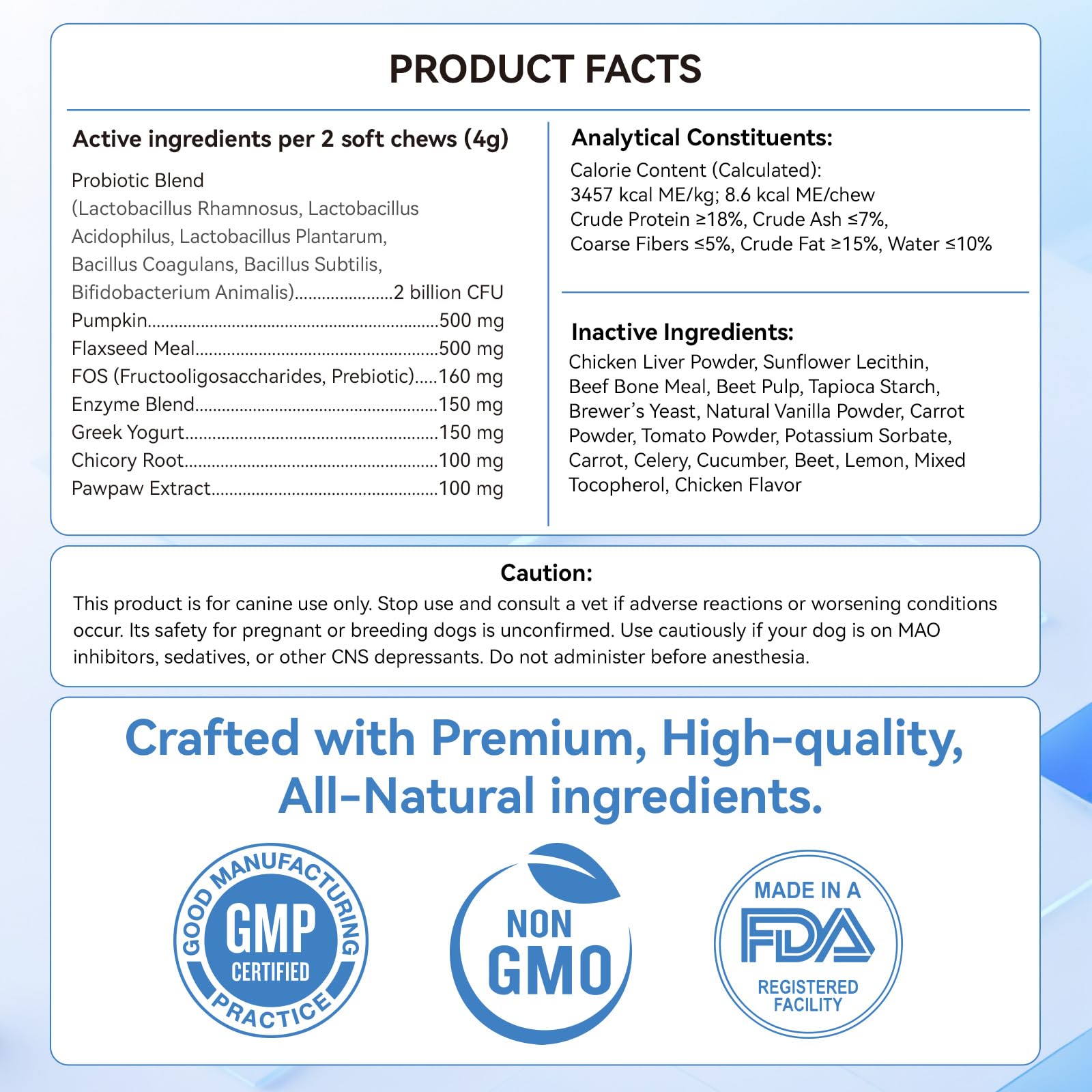 WEALLIN 200 chews jar shows long-lasting probiotic supply for dogs.