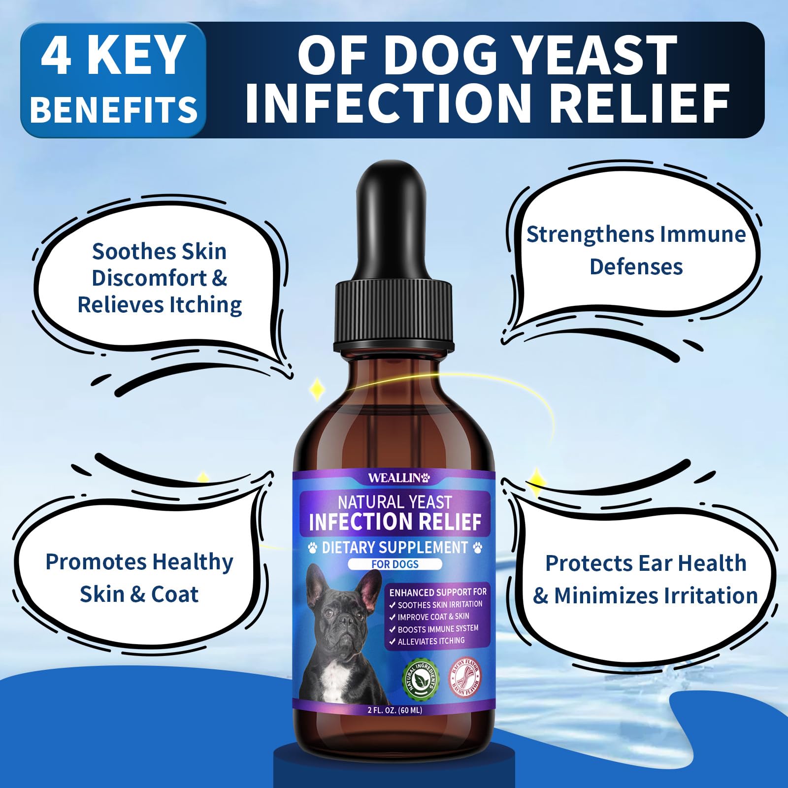 WEALLIN 8-herbal-blend drops — probiotic-powered support for skin and ears.