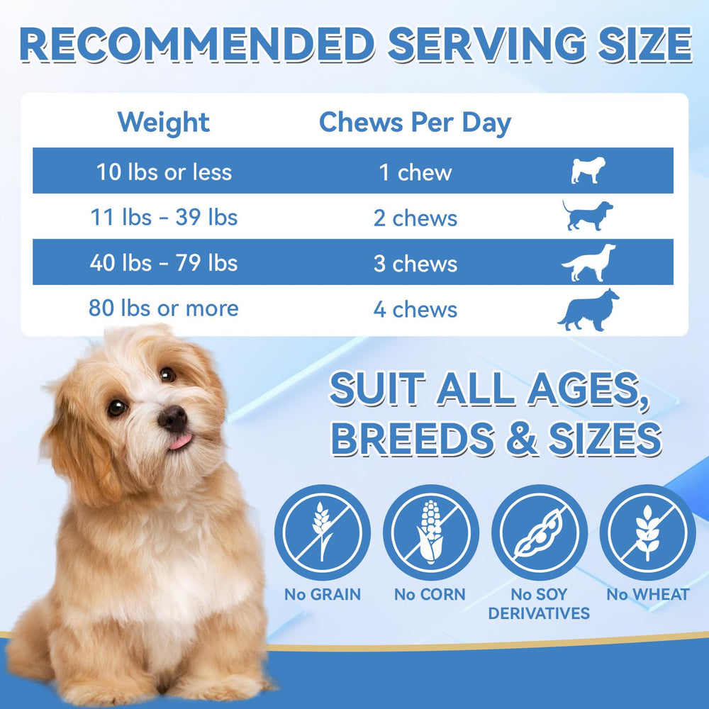 WEALLIN dog allergy chews use natural ingredients free from grains and soy.