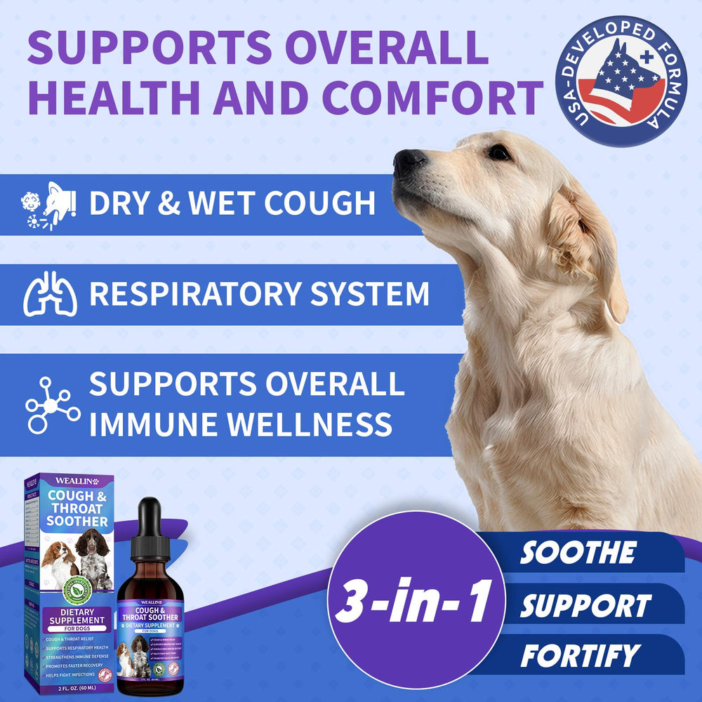 WEALLIN dog cough drops bacon flavor enables easy dosing for picky dogs.