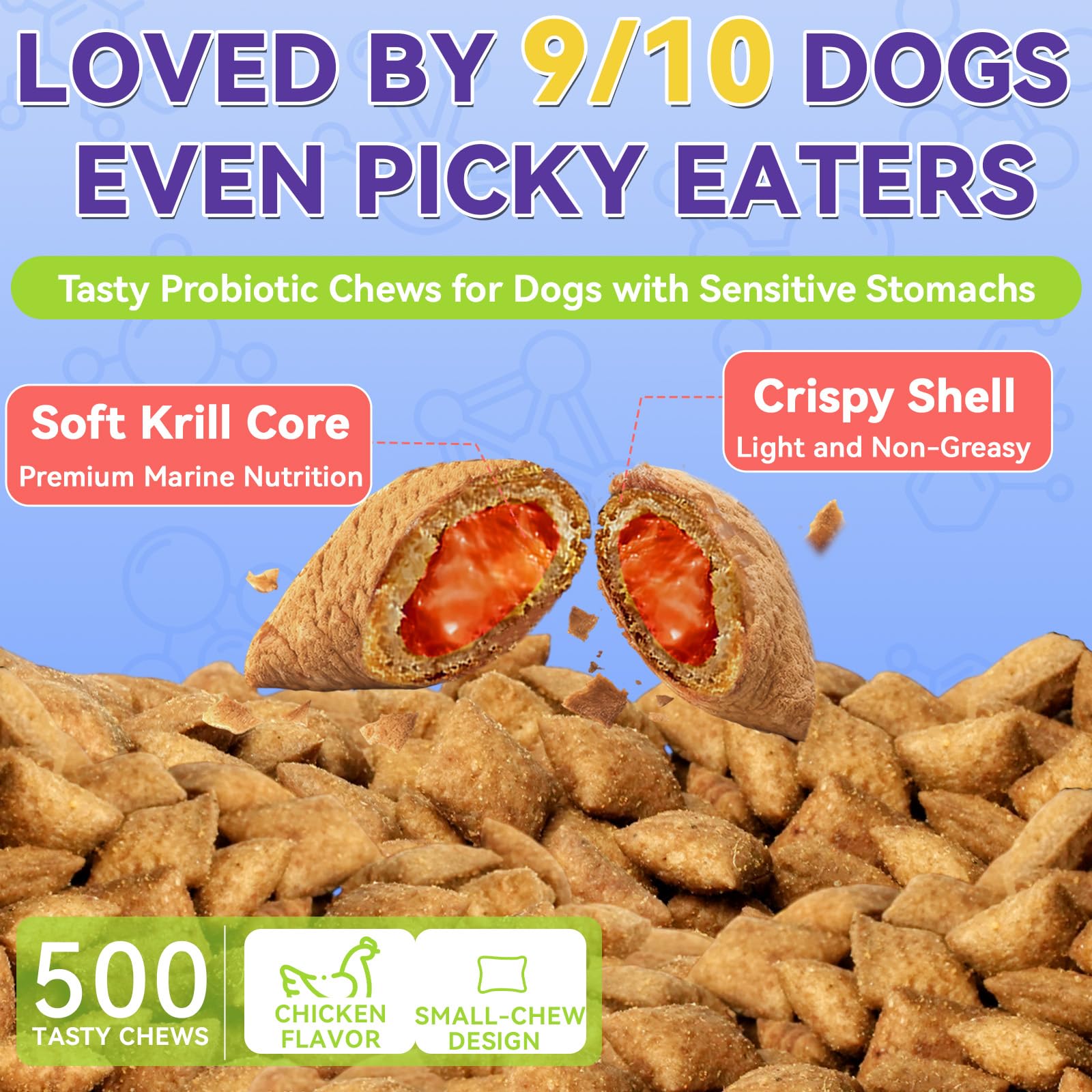 WEALLIN dog chews offer small bites for precise dosing in small breeds.