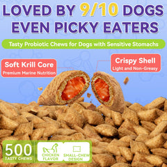 WEALLIN dog chews offer small bites for precise dosing in small breeds.