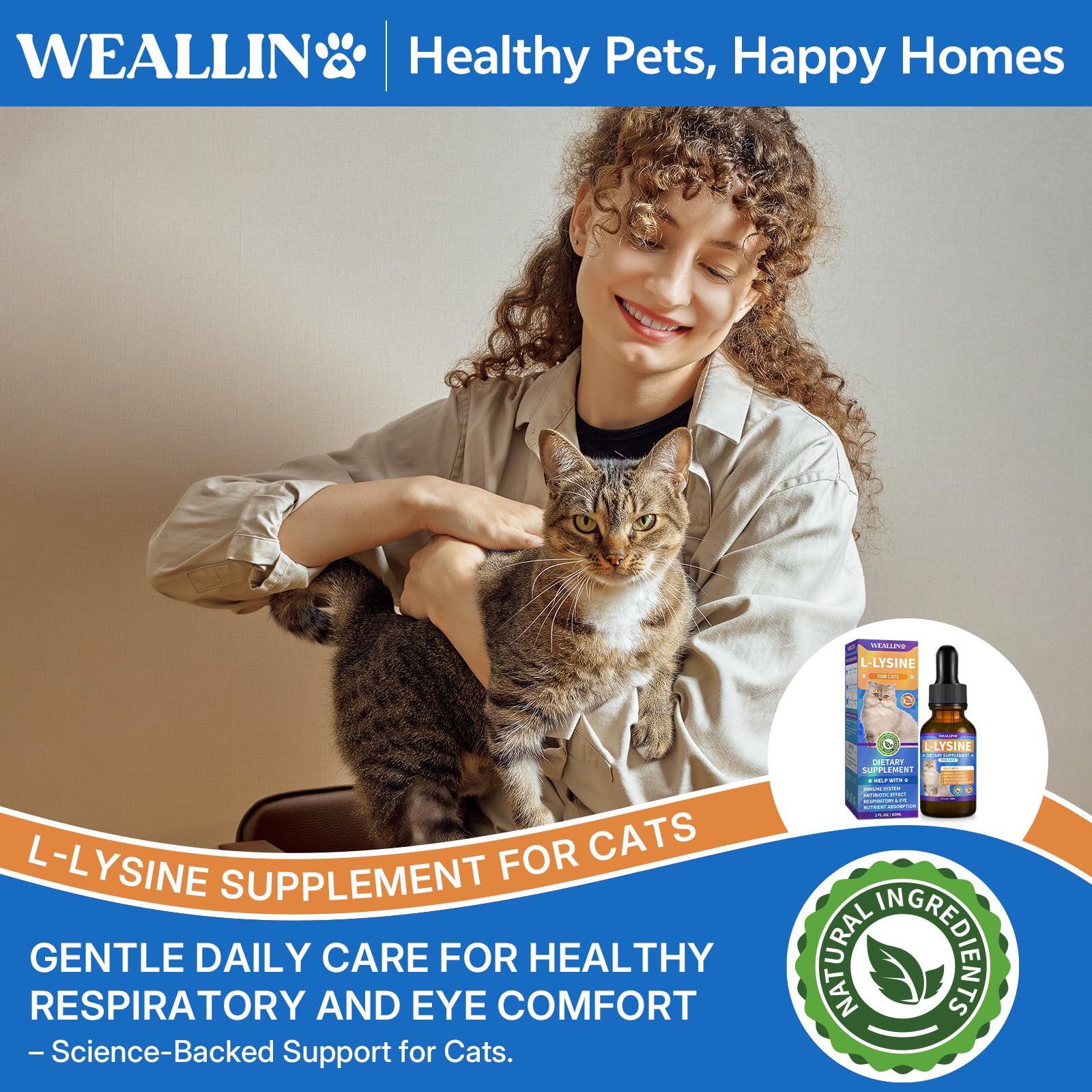 WEALLIN L-lysine eye-respiratory benefits are supported daily.