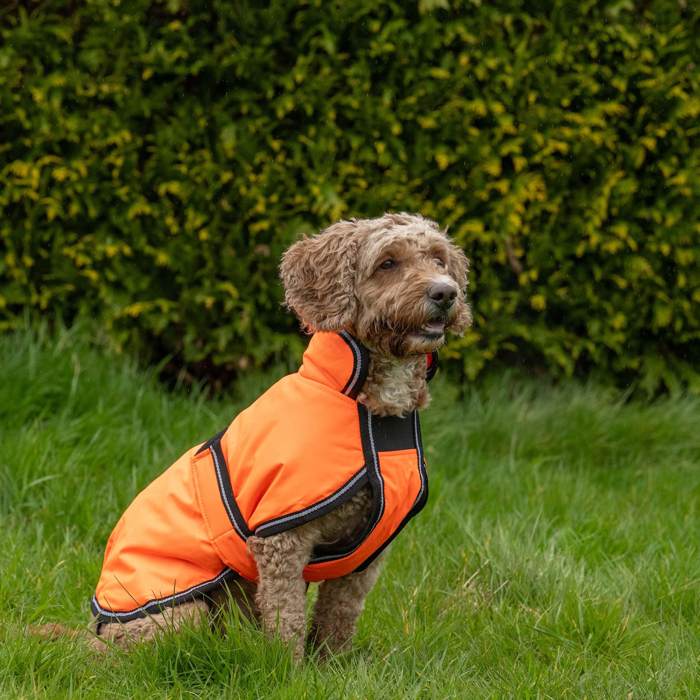 WeatherBeeta ComFiTec Reflective Parka orange shell highlights durable 300 denier outer.