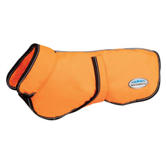 WeatherBeeta ComFiTec Reflective Parka orange front view demonstrates weatherproof protection for walks.