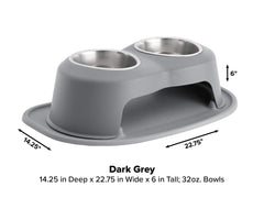WeatherTech bowls hold up to 32 ounces each for convenient pet meals.