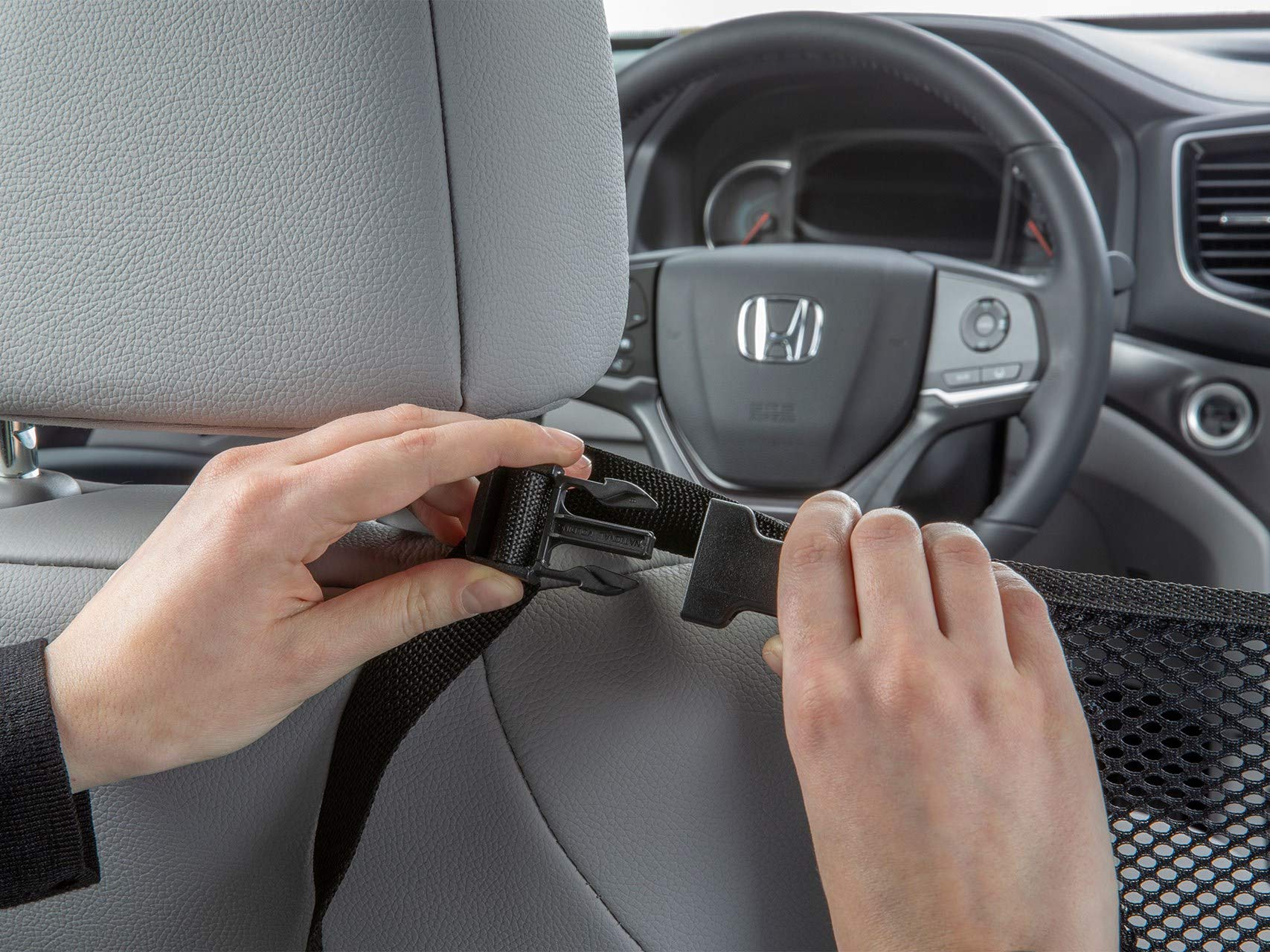 WeatherTech Pet Partition mesh detail closeup showing durable, easy-clean material