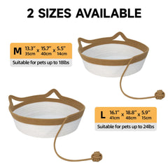 WEAVELYRICS cat ear handle design for easy portable cuddling sessions