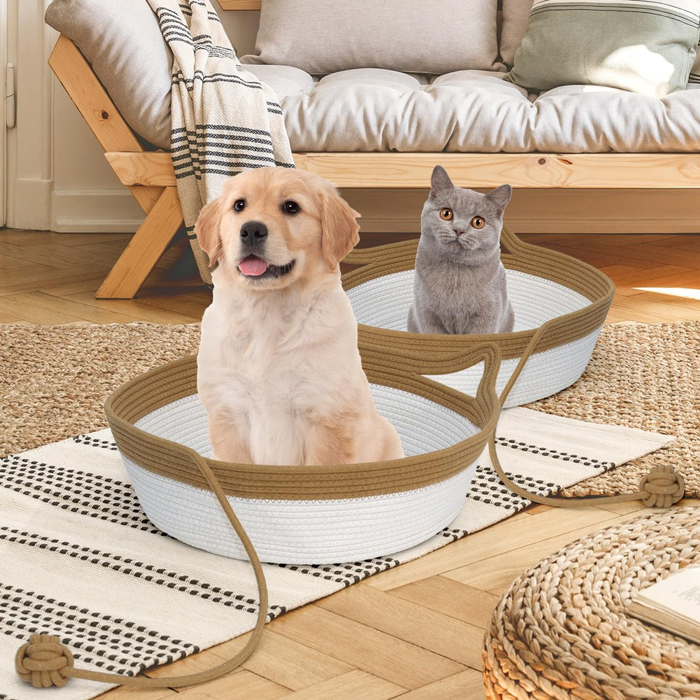 WEAVELYRICS durable cotton rope weaving maintains shape through play