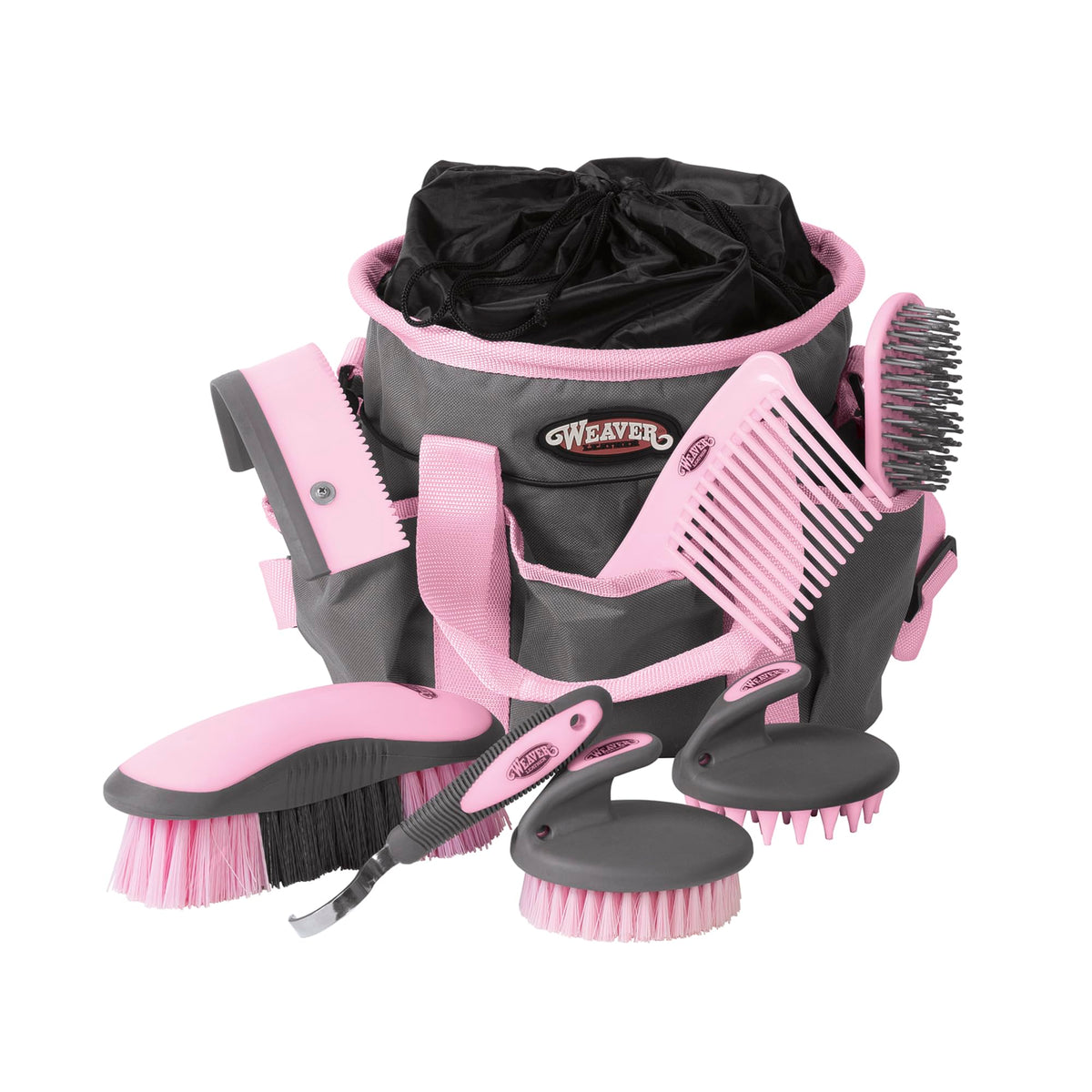 Weaver Leather 7-piece grooming kit laid out for efficient grooming sessions.