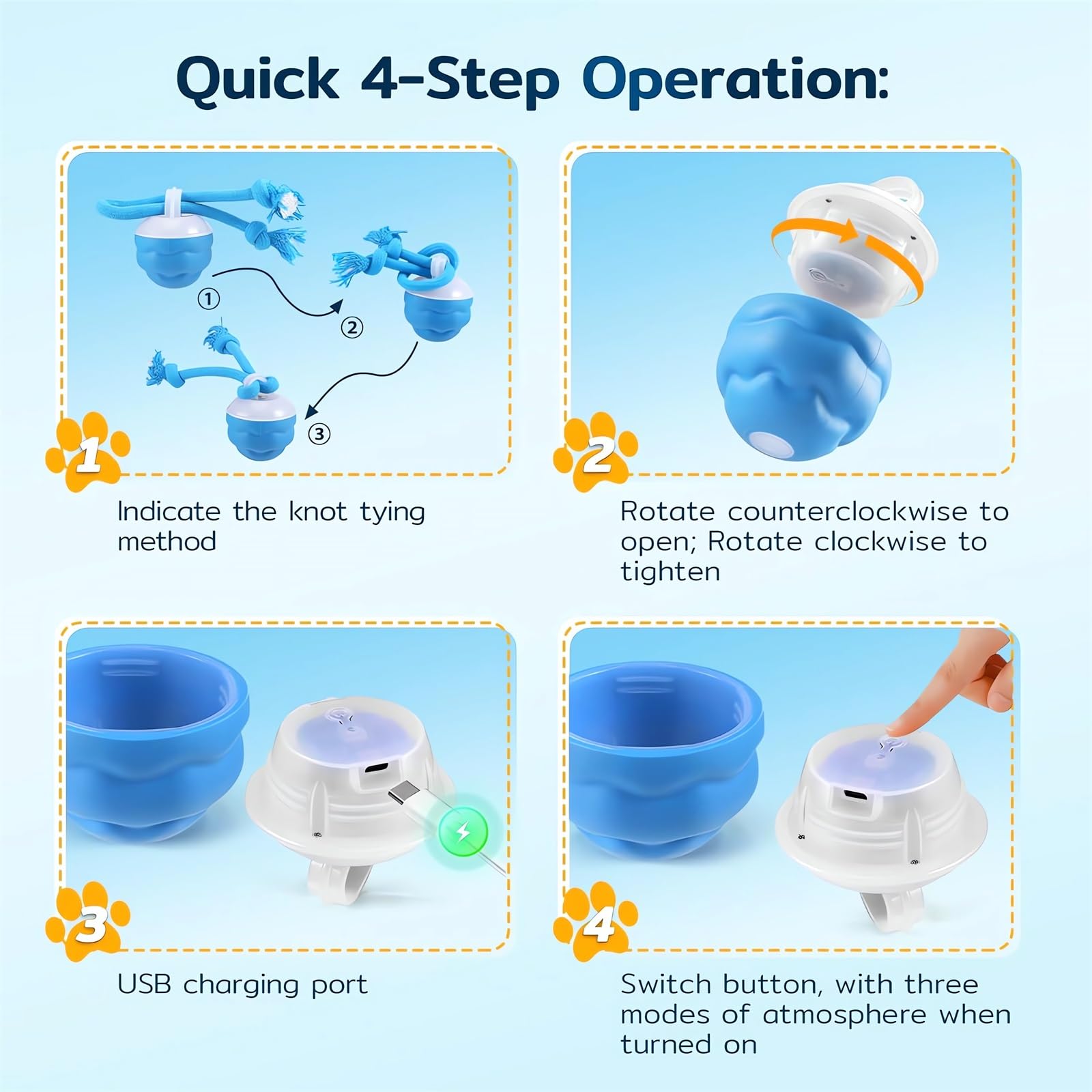 Webahow Chase Buddy LED light modes help visibility during evening play sessions