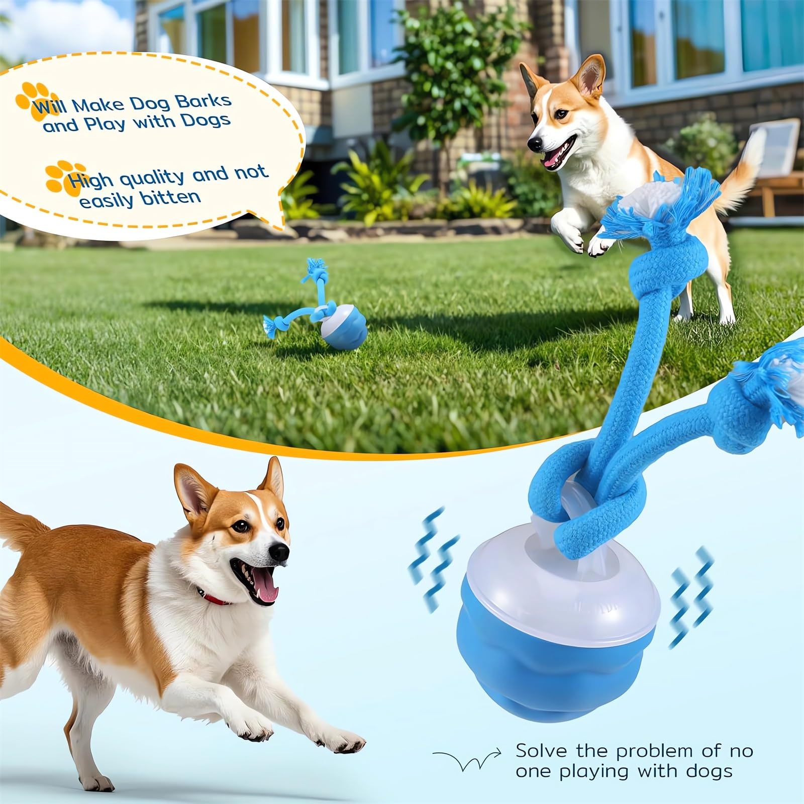 Webahow Chase Buddy USB-C rechargeable design keeps dogs entertained without frequent battery changes
