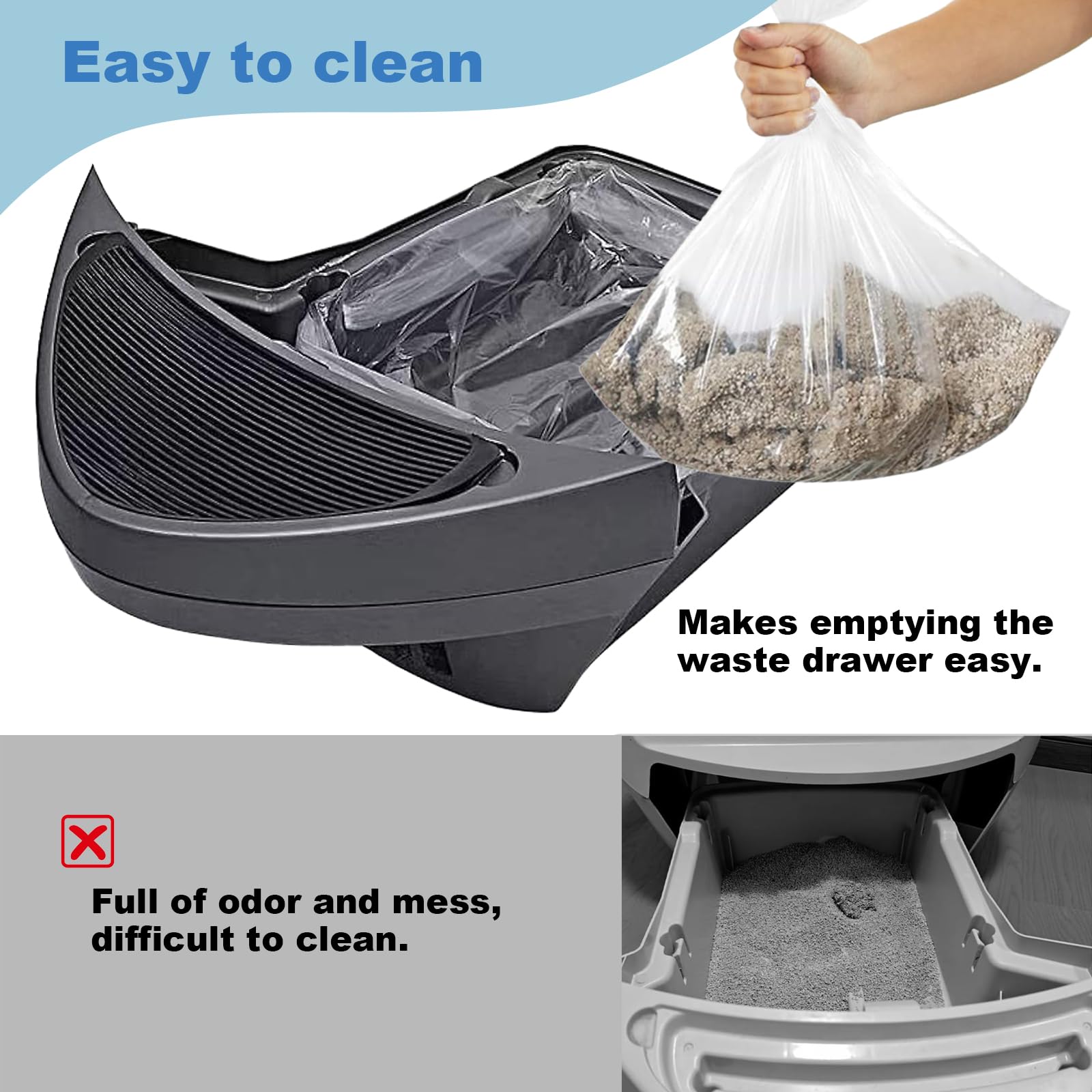 WECATION hygienic, mess-free cleanup that reduces dust and spills.