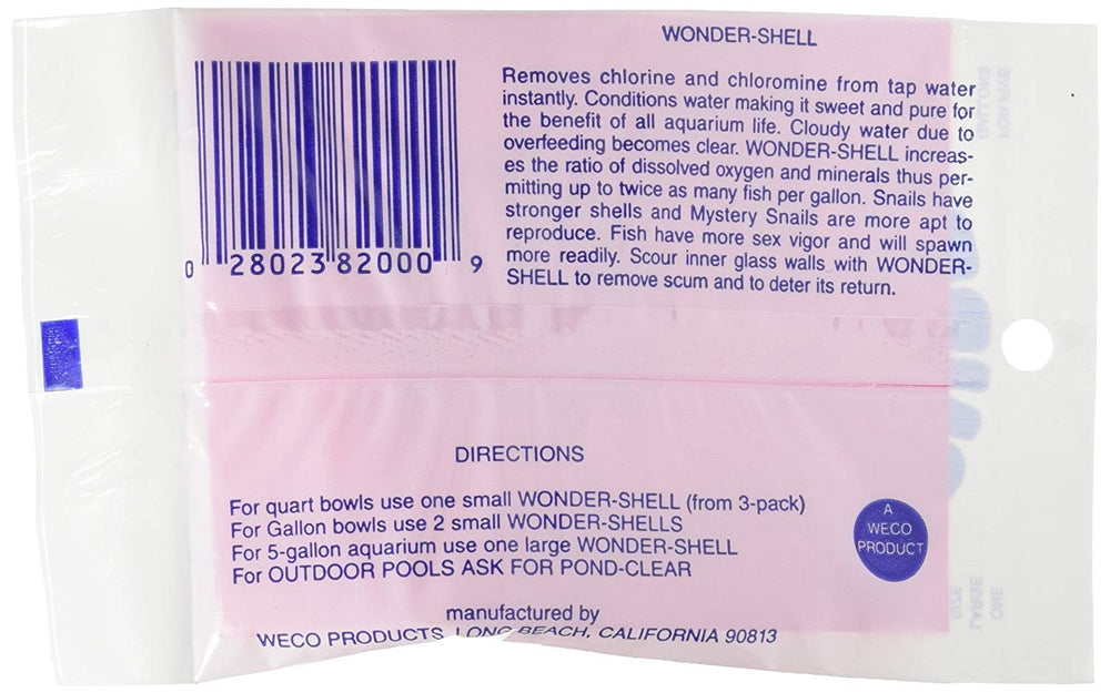 Weco Wonder Shells natural minerals aerate and neutralize acids in aquarium environments