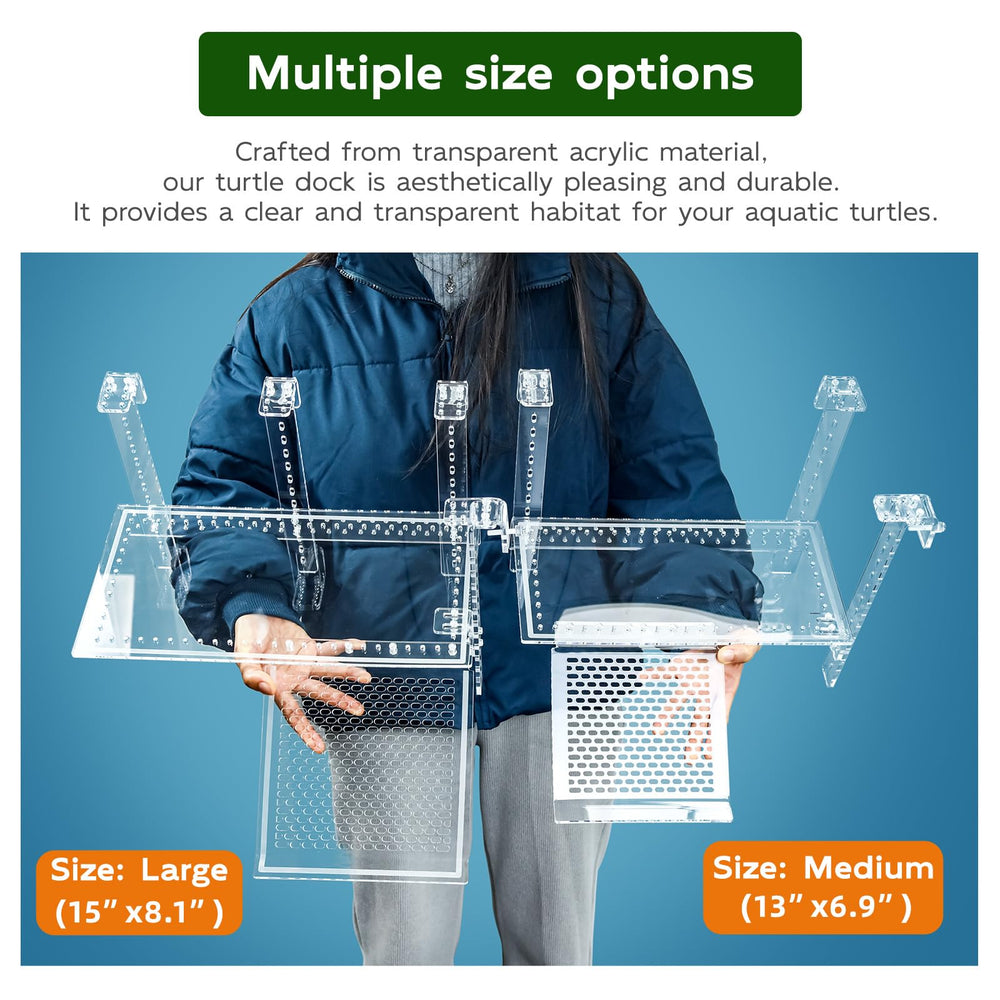 Wedoelsim 15-inch platform offers ample basking space for aquatic turtles.